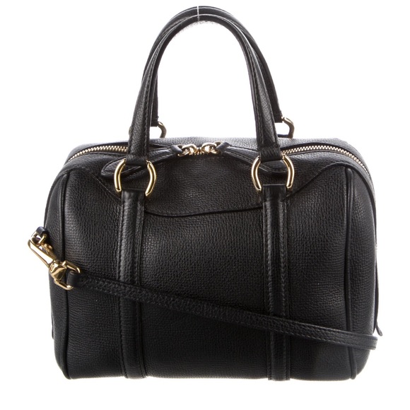 Burberry Boston Italian Leather Crossbody Classic Authentic Gold Hand Bag - Picture 17 of 17